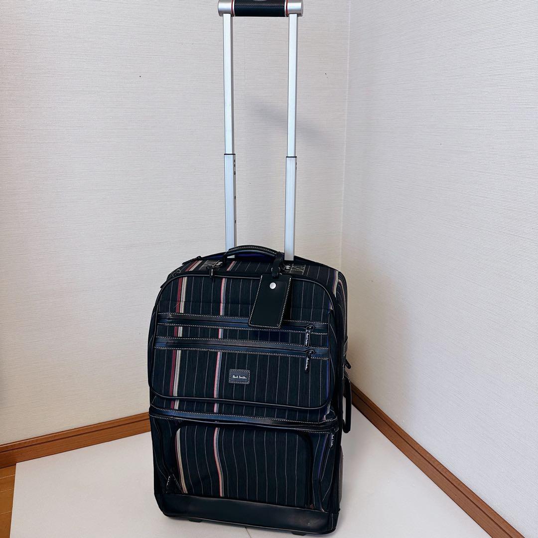 美品】ポールスミス マルチストライプデザイン キャリーケース 機内
