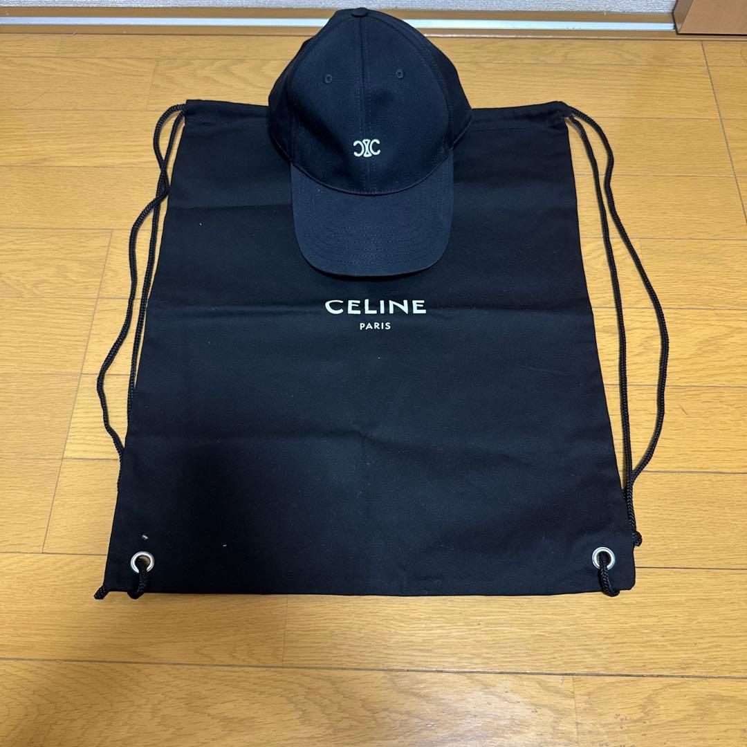 CELINE ブラック ベースボールキャップ CELINE ブラック ベースボール