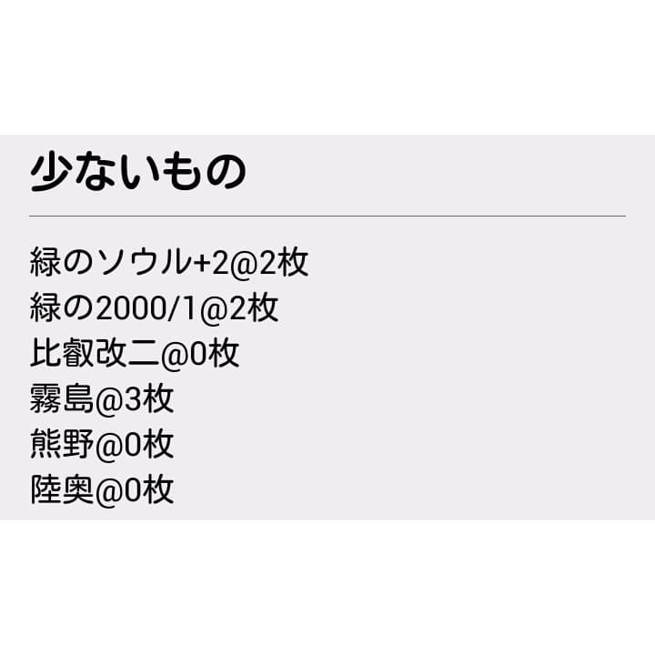 ヴァイスシュヴァルツ 艦隊これくしょん 4コン