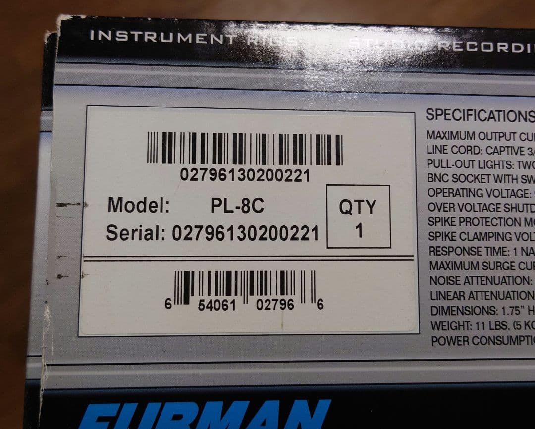 Furman PL-8C パワーコンディショナー