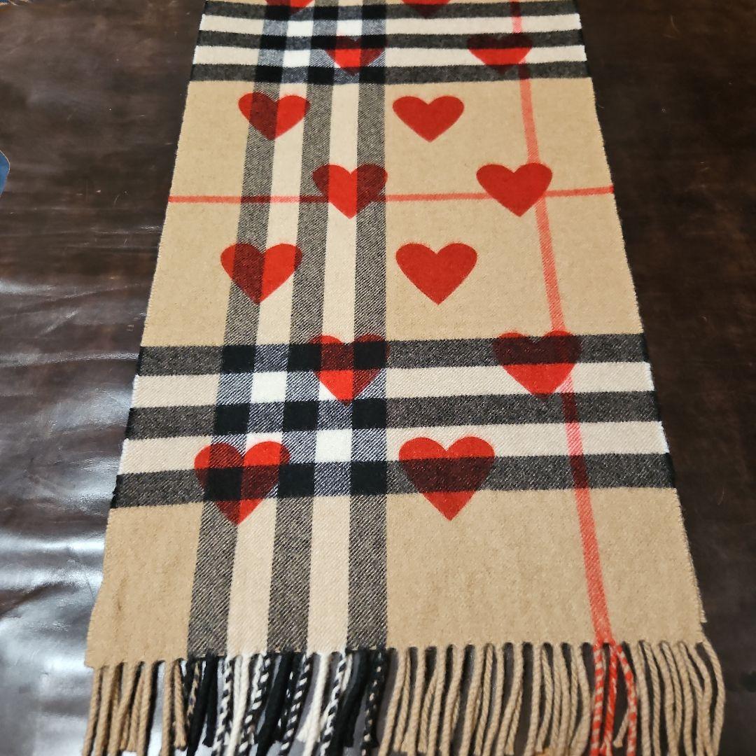 BURBERRY バーバリー 限定ハートリバーシブルマフラー