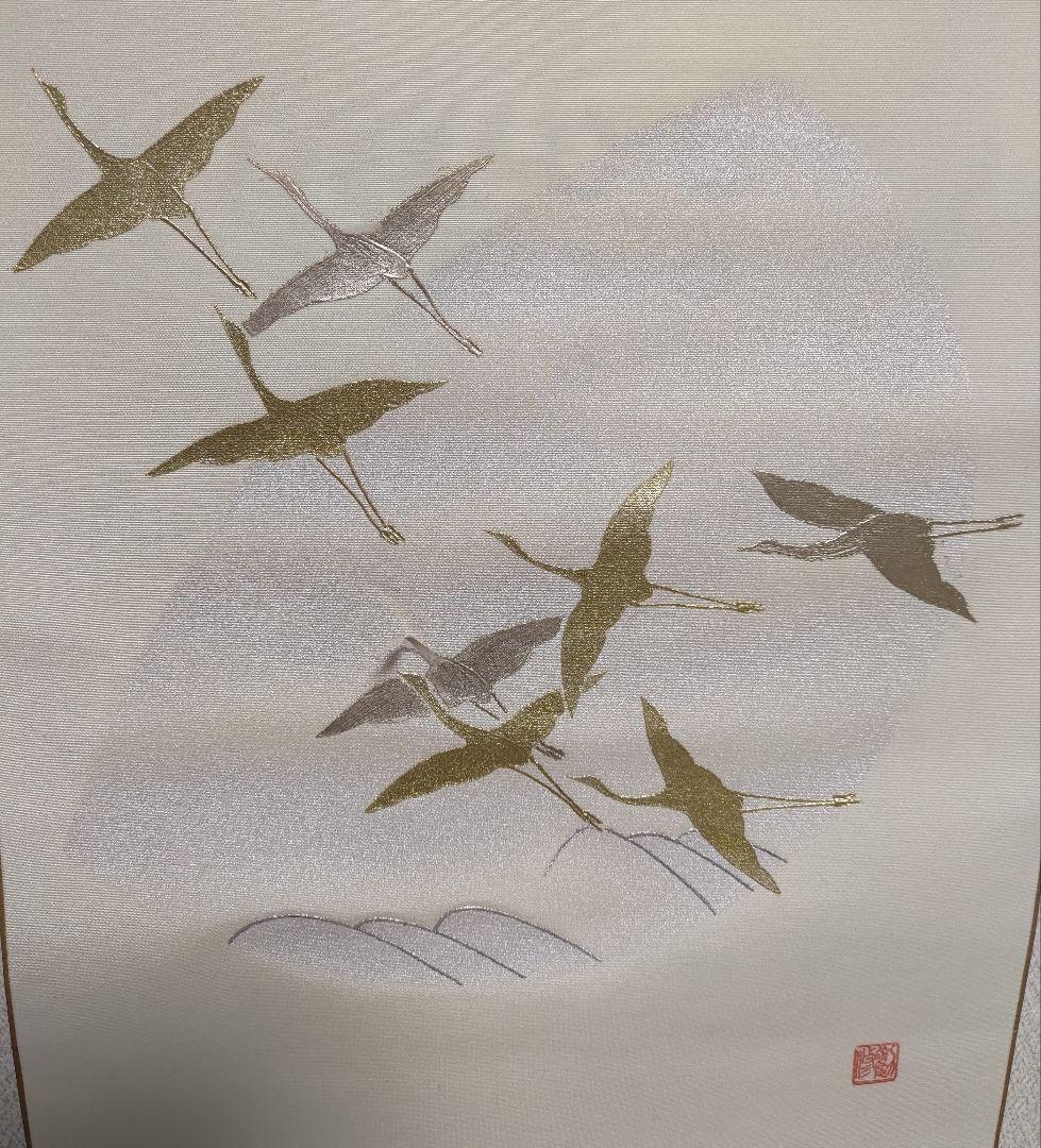 雅掛軸 舞鶴 箔遊美 箔工芸 箔絵 - メルカリ