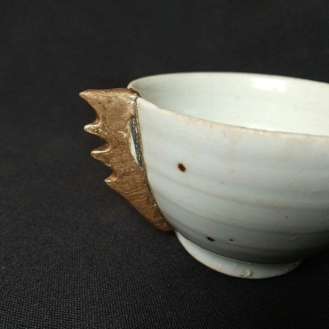 李朝 片耳杯 盃 希少 貴重 骨董 茶道具
