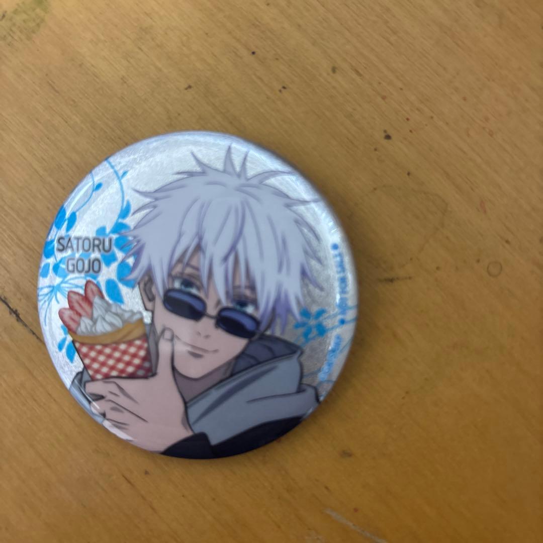 呪術廻戦 コスモワールド 五条悟 グリッター缶バッジ レア 特典