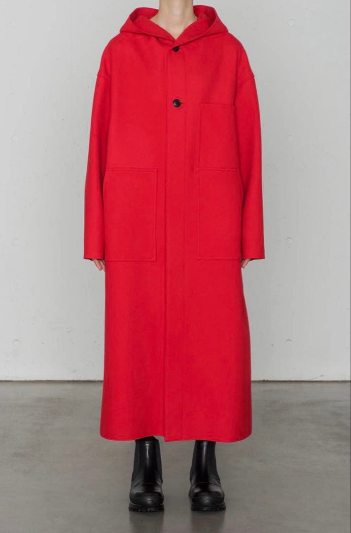 新品タグ付】HYKE MELTON HOODED WORK COAT 2 - メルカリ