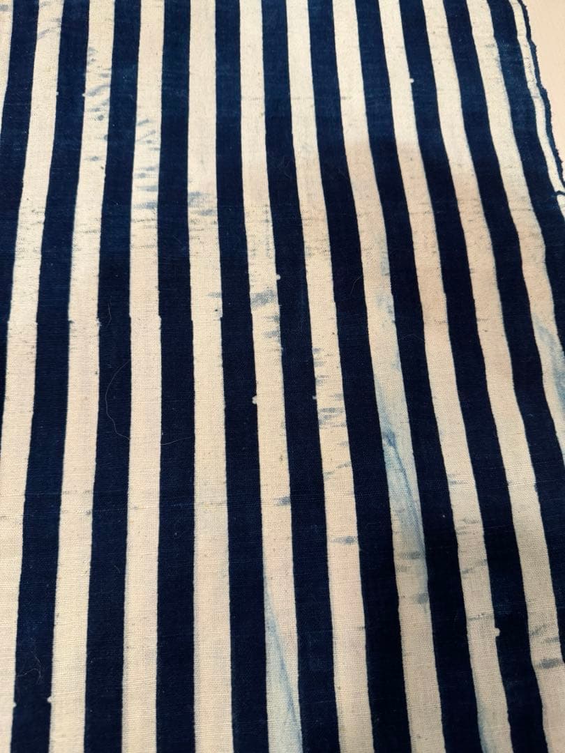 ②骨董レア品 日本古布 藍染木綿 東北馬飾り 観賞用、リメイク材料