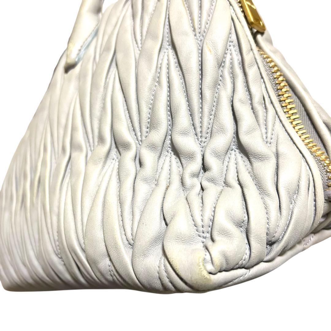 miumiu ハンドバッグ　ショルダーバッグ　マテラッセ　2way グレー