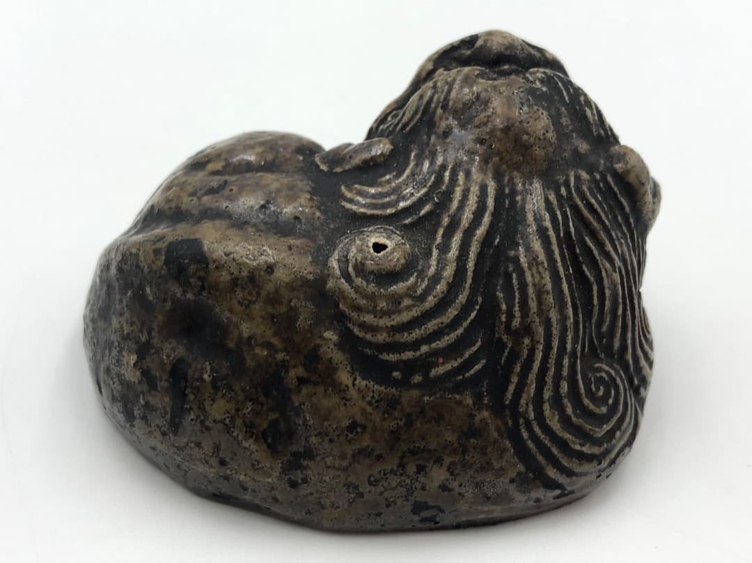 備前 獅子型 水滴 書道具 文房四宝