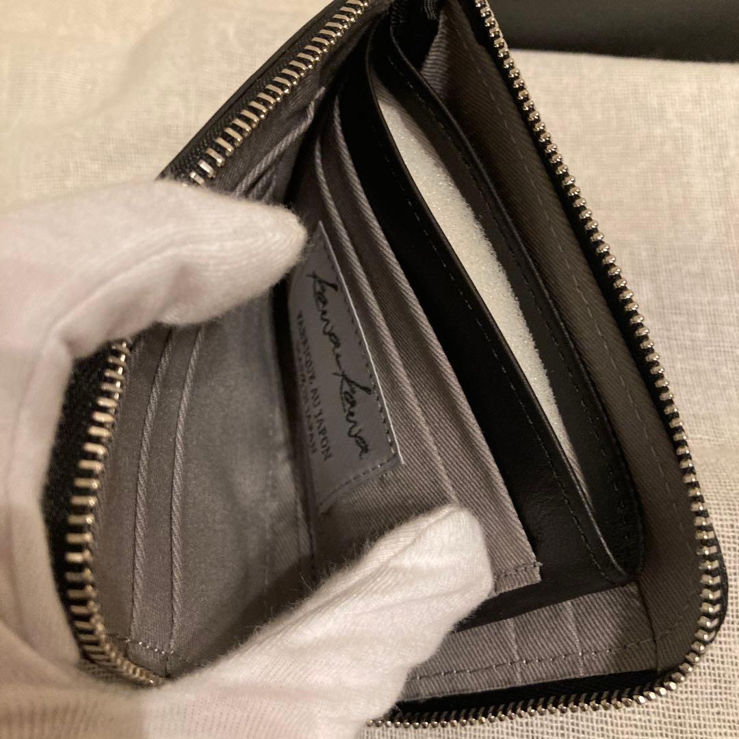 新品　kawakawaドット柄 L字ファスナーミニ財布