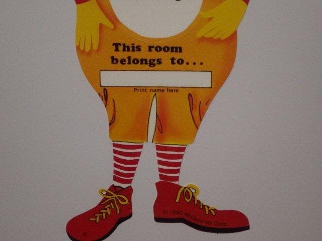 90'S☆ロナルド・マクドナルド☆壁掛け☆ピエロ☆サーカス☆ビンテージ