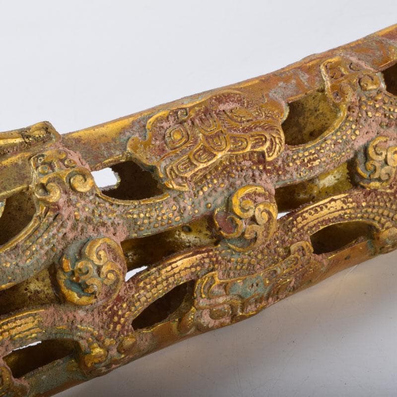 アンティーク 古銅鍍金 アラビアジャンビーヤ 模造刀 C 8749A