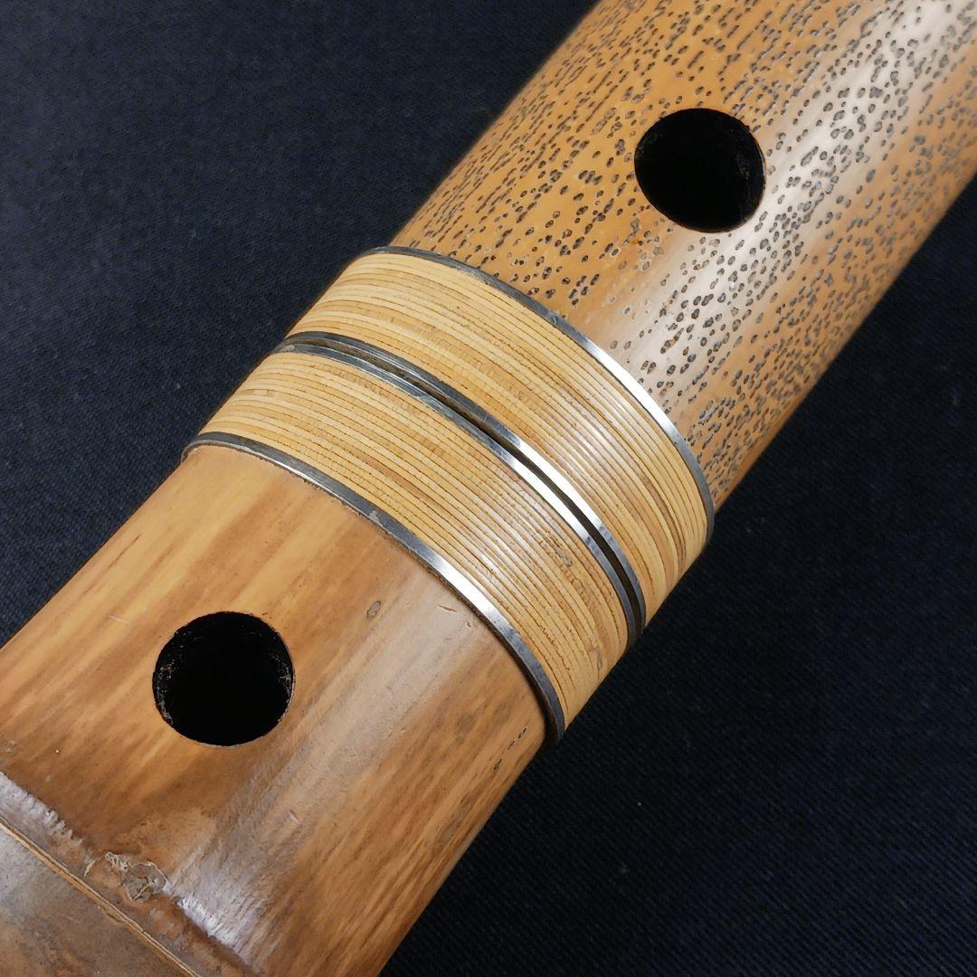 Y3110-3 琴古流 尺八 銀三線 全長54㎝ 古竹製