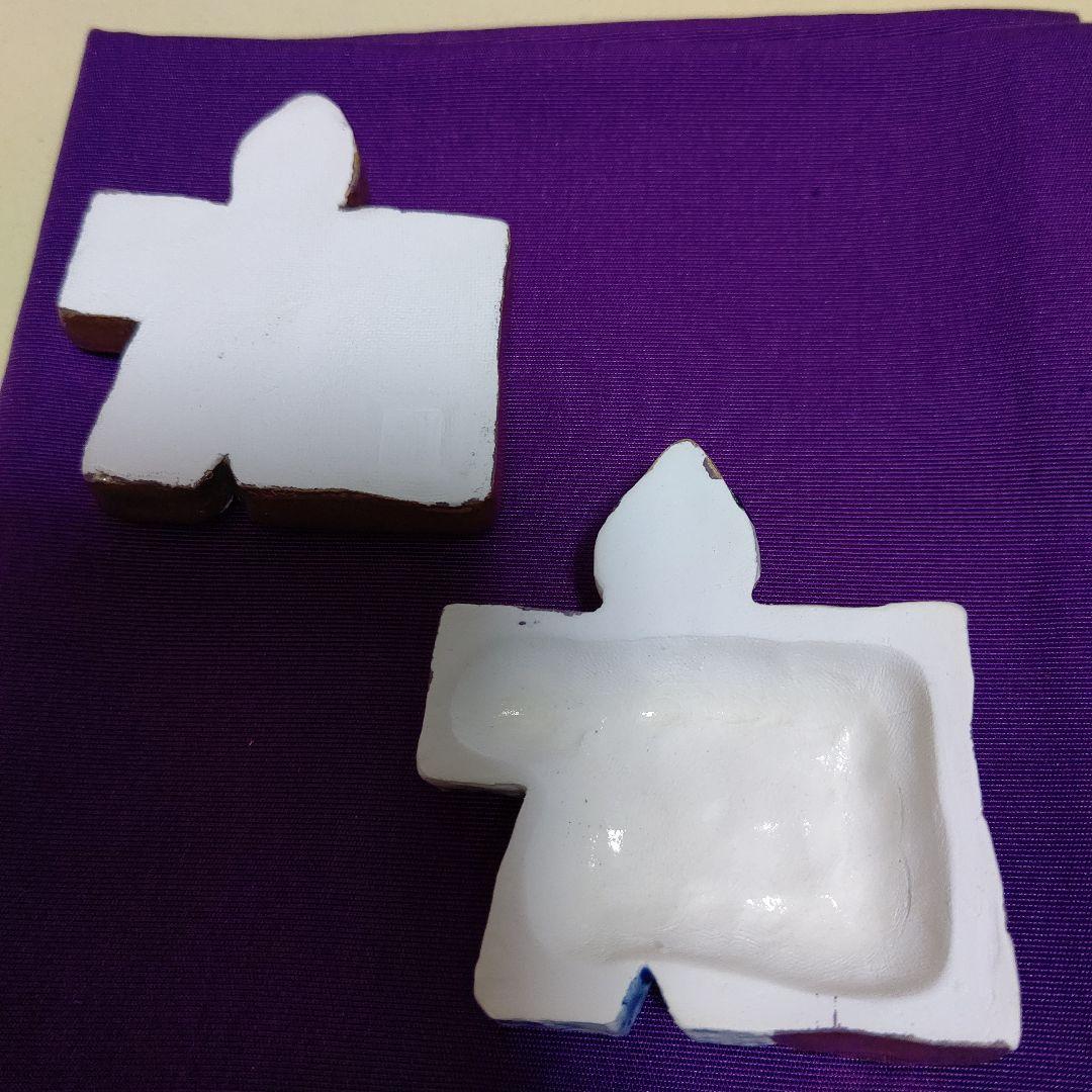 香合、色絵立ち雛、長谷川剛作