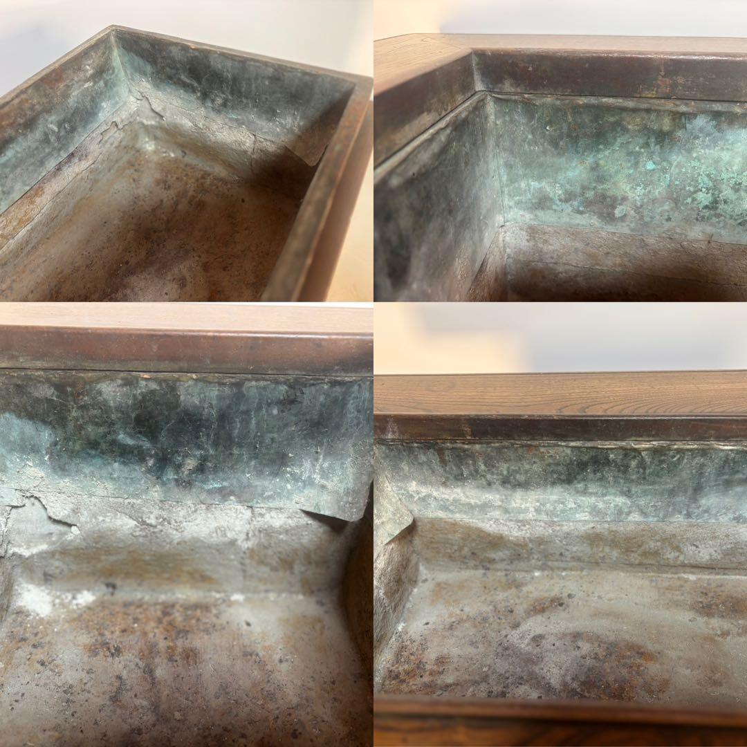 関西長火鉢 銅板落とし囲炉裏 手あぶり 古民具