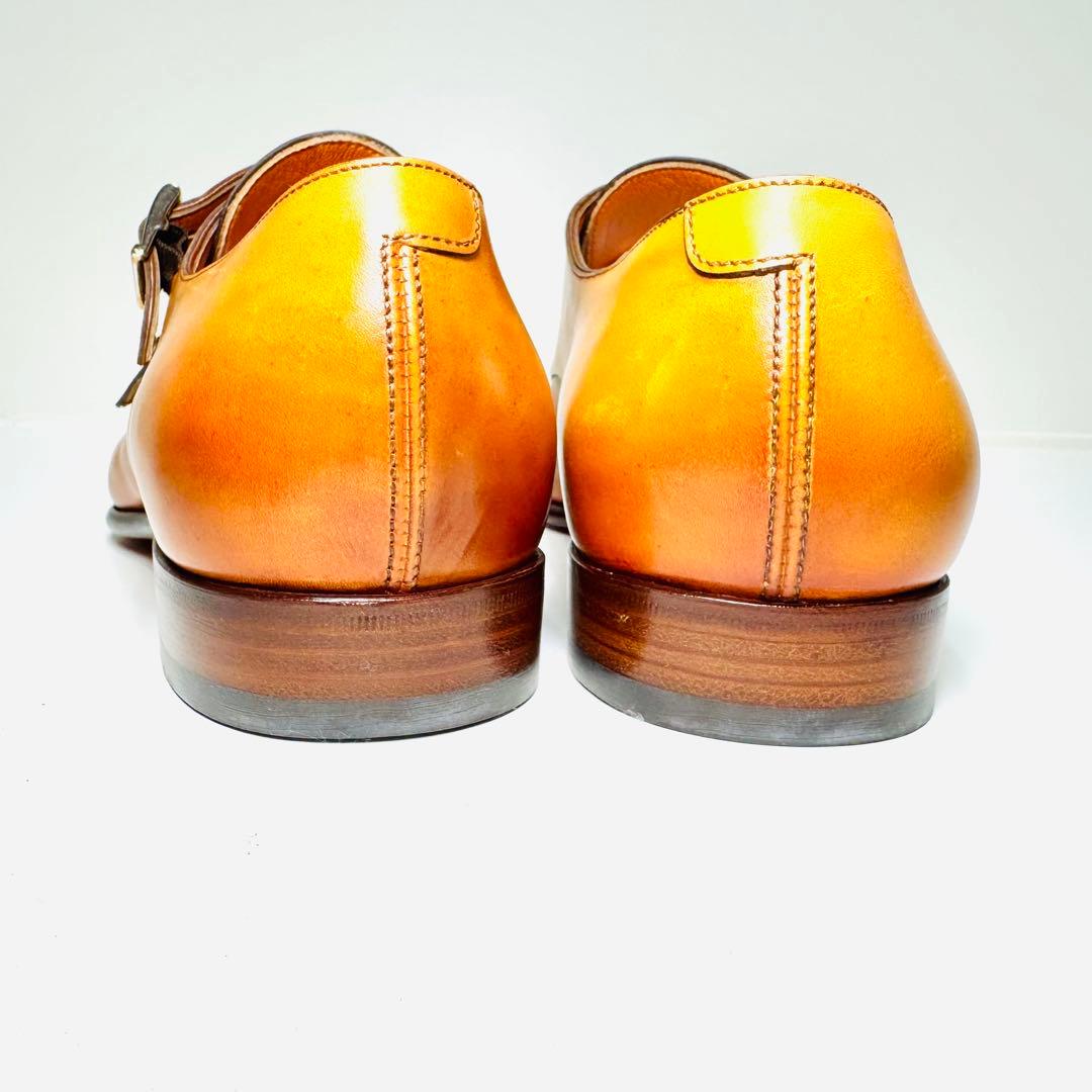 美品　Santoni サントーニ　ダブルモンクストラップ 箱 袋付き レザー