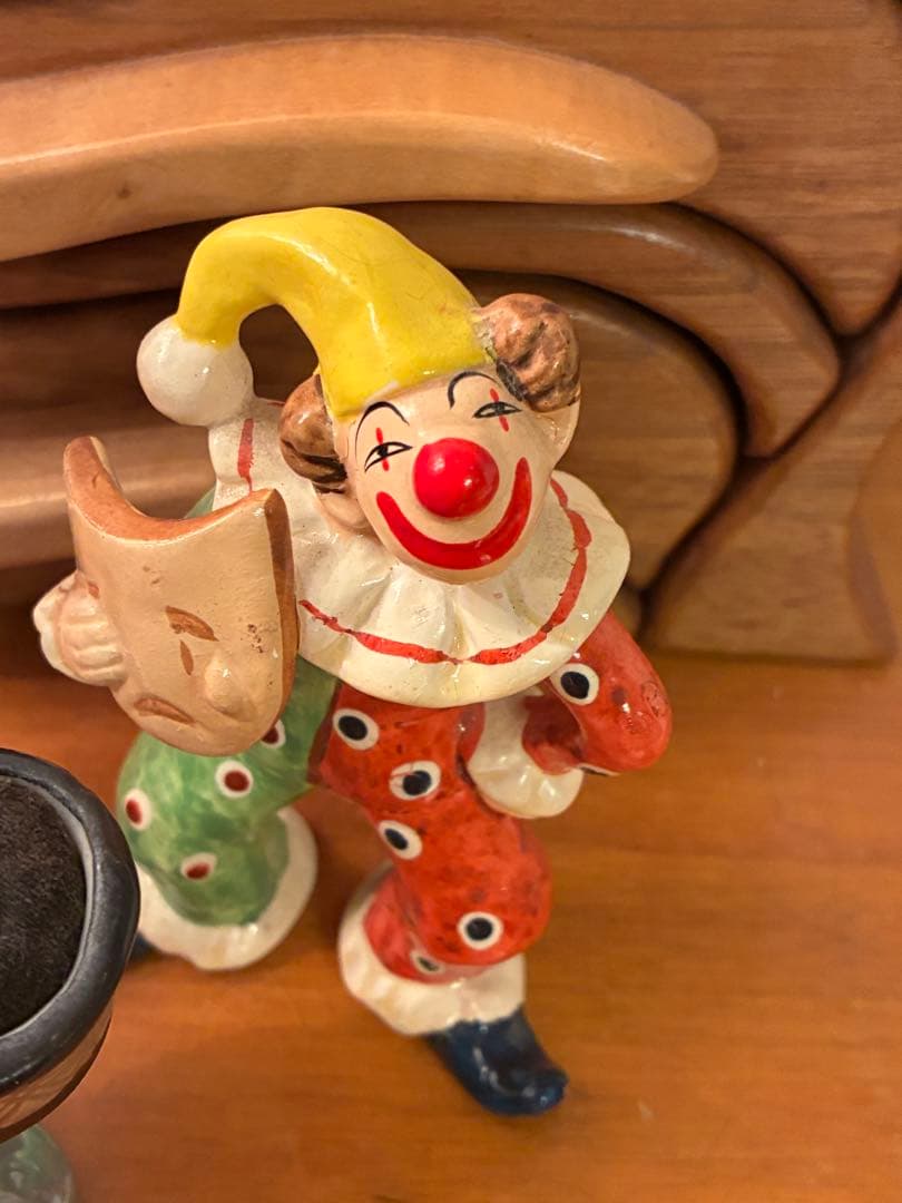 ビンテージ50s ミッドセンチュリー ジェスチャー ハーレクイン ピエロ