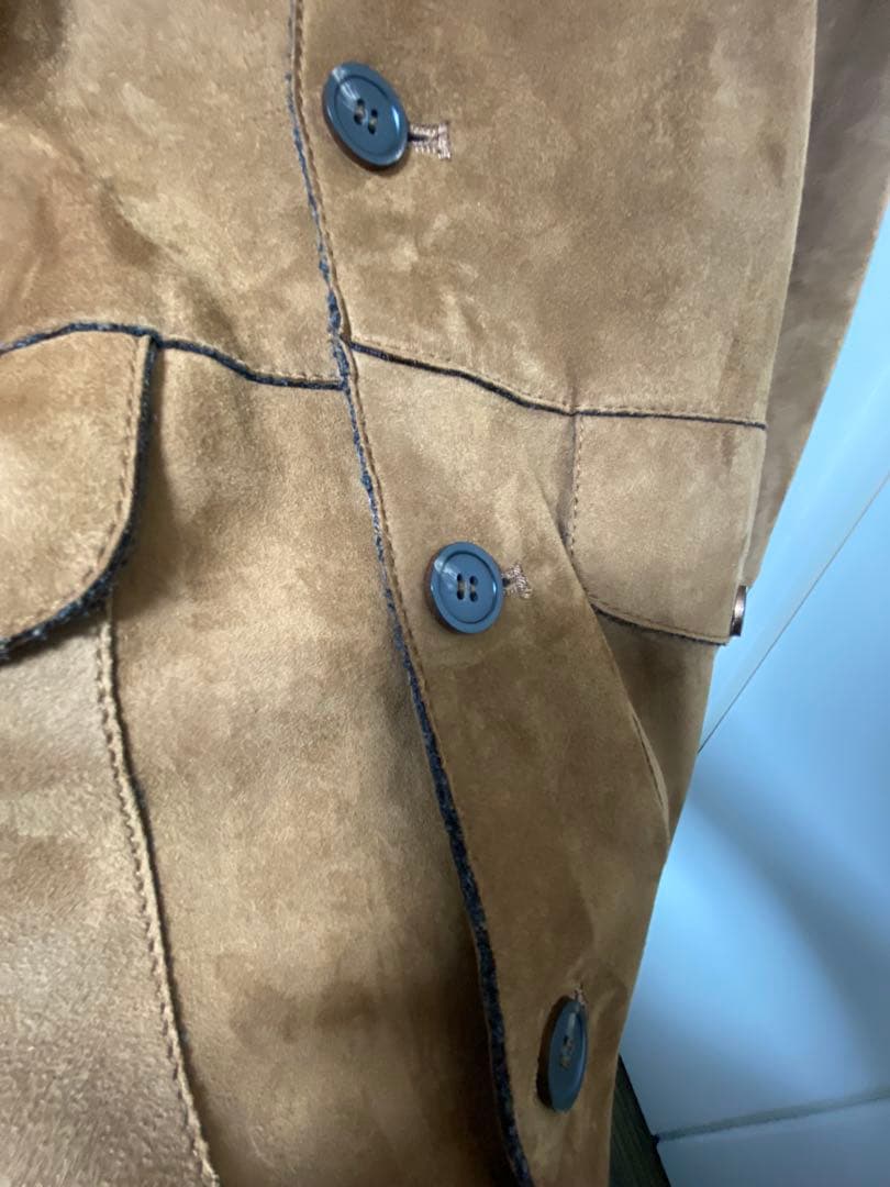 20万 秋冬 アルテア スエード レザー ジャケット ブラウン 茶 最高級