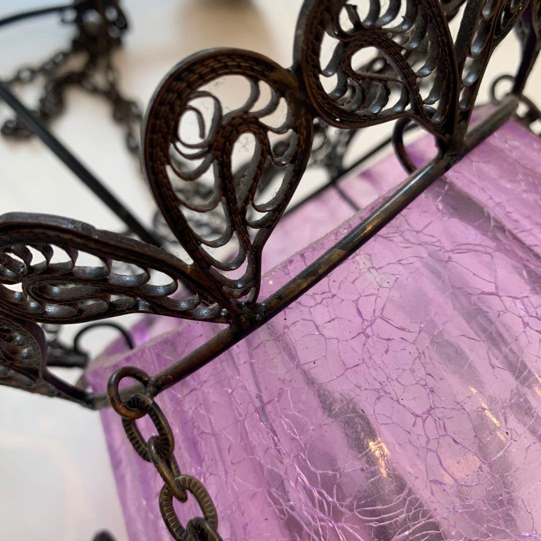 トルコランプ クラックガラス 吊り下げ シーリング