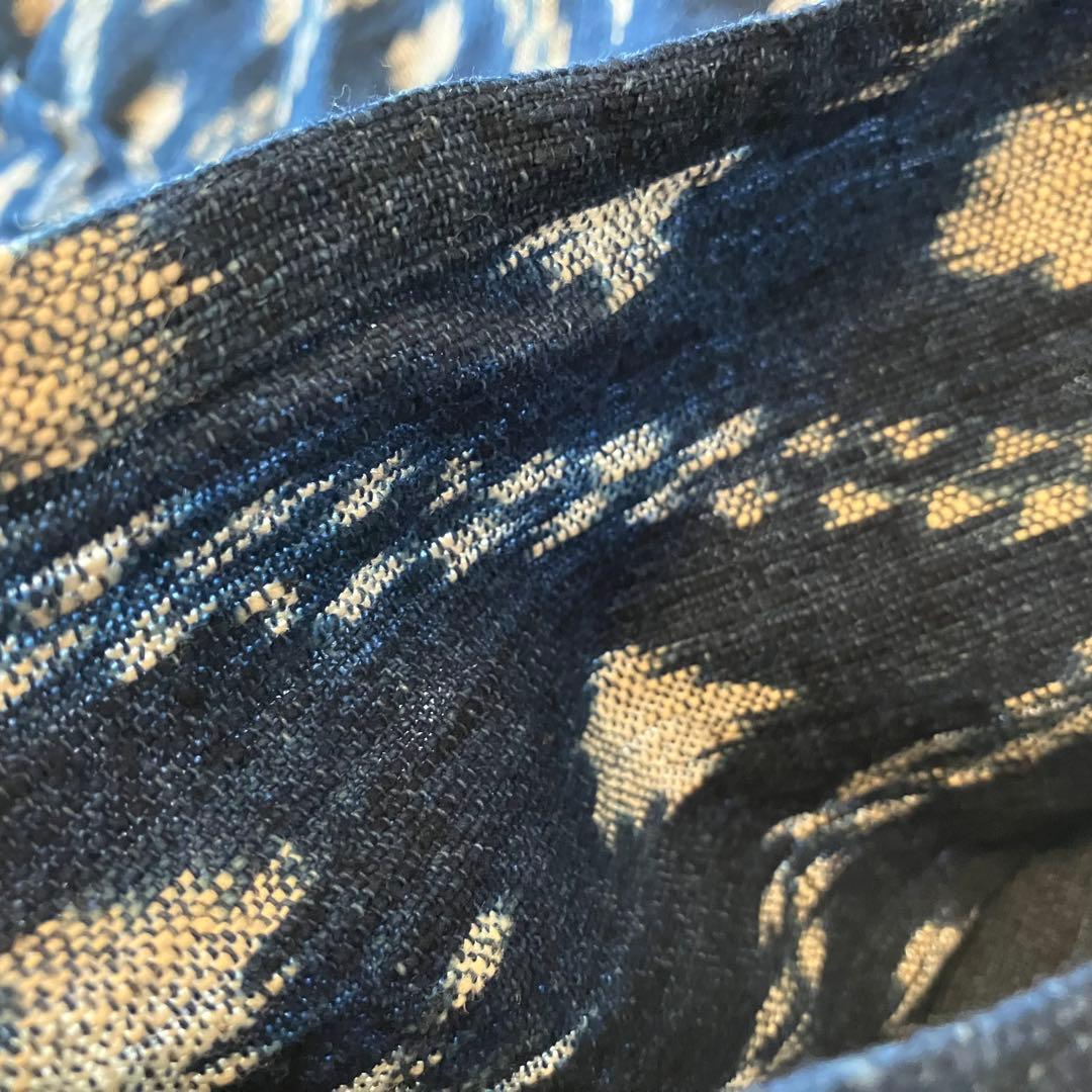 sorairo様専用☆うさとの服 藍染風・ヘンプ混 イカパンツ／巻きスカート風