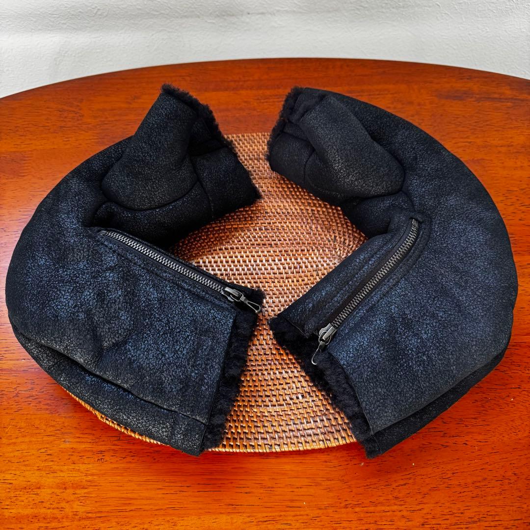 【ユリウスJULIUS ラムレザーボアジップグローブ 】