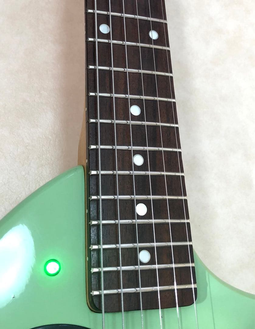 【美品】ZO-3 ミントグリーン アンプ内蔵ミニギター ケース付 ぞーさん