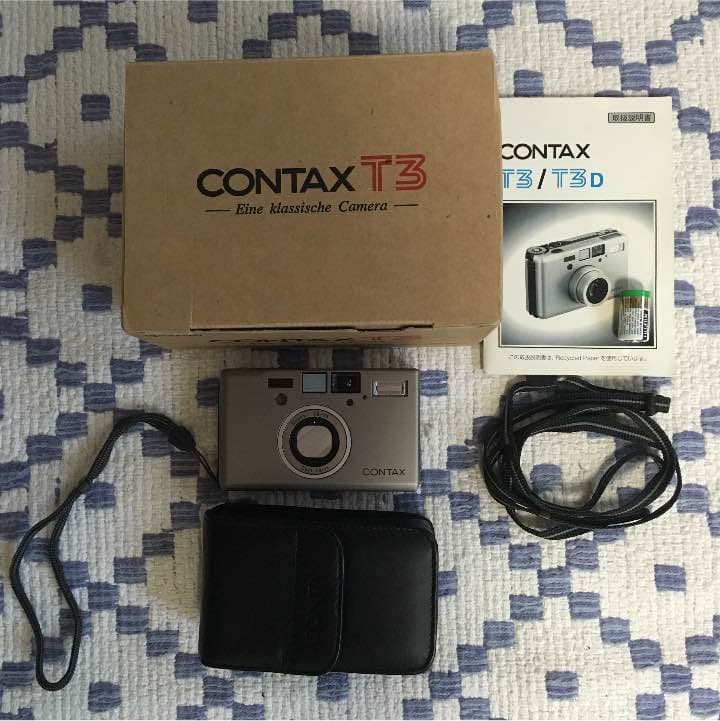CONTAX T3/T3D シルバー カメラケースセット フィルムカメラ CONTAX T3