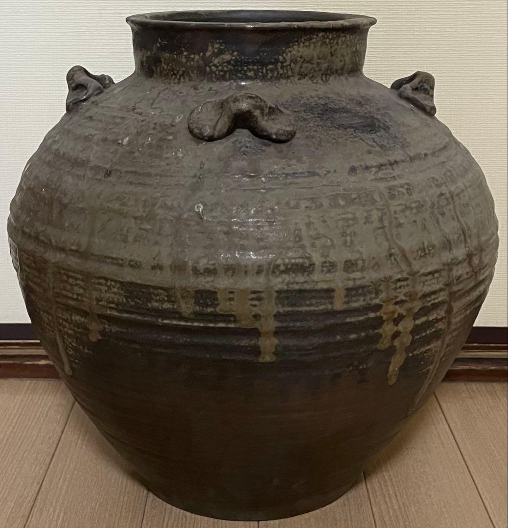 古備前 桃山時代 大壺 特大38cm 四耳大壺 葉茶壺 Lf6288 - メルカリ