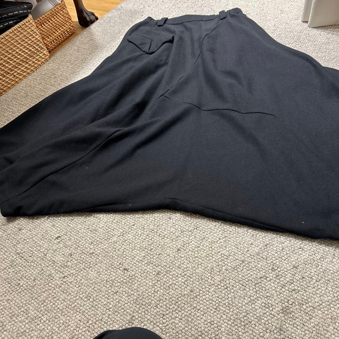 センソユニコ　萌　モユルアシンメトリー黒サルエルパンツ　ブラック　M〜L