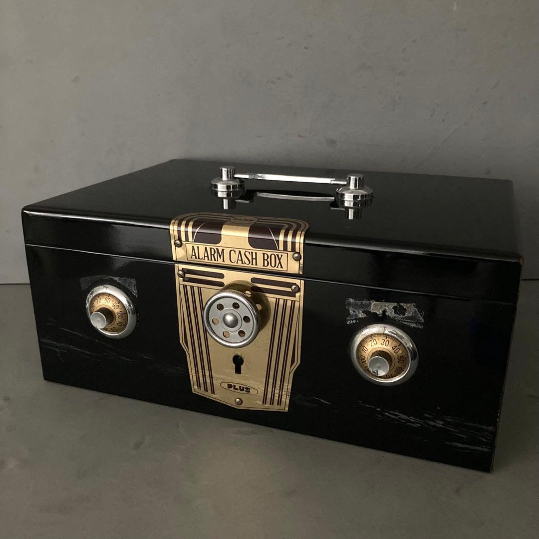ヴィンテージ 手提げ金庫 ALARM CASH BOX アンティーク レトロ 黒