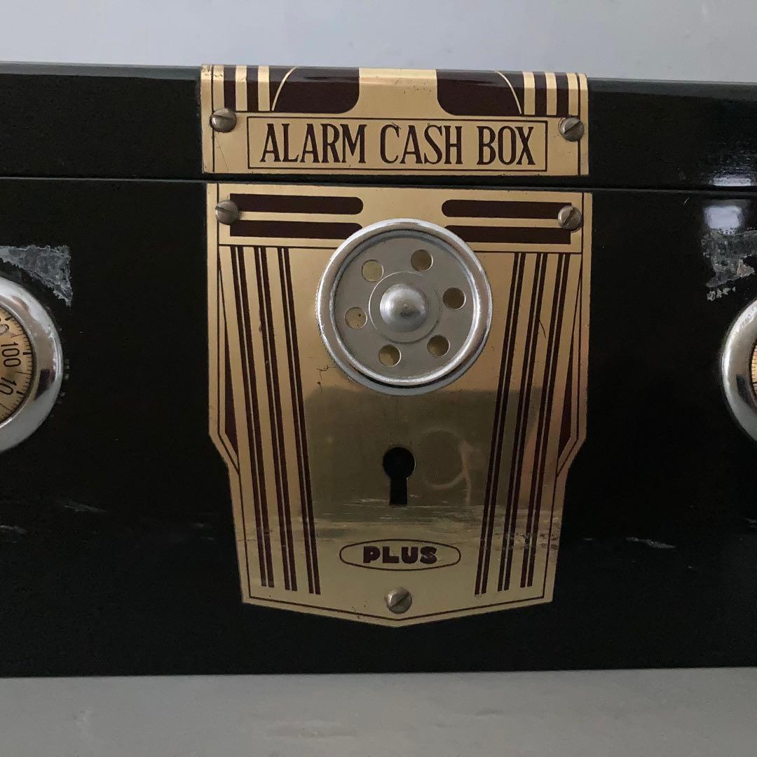 ヴィンテージ 手提げ金庫 ALARM CASH BOX アンティーク レトロ 黒