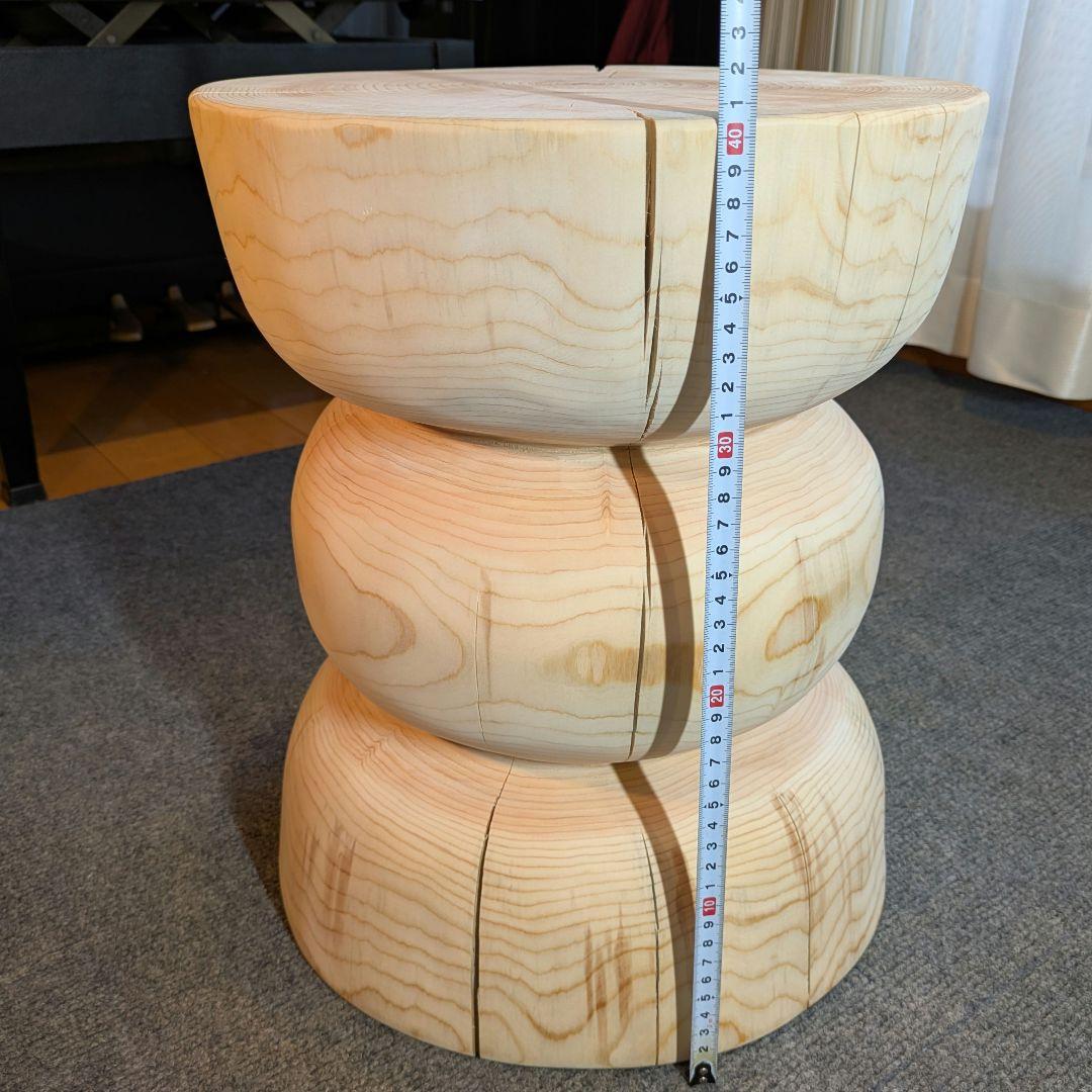 天然ヒバ 切り株 丸太 椅子 スツール テーブル 高さ約27.5㎝ 天然ヒバ