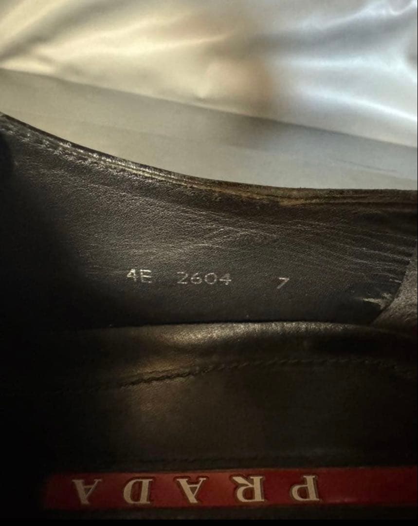 PRADA プラダ　レザー　シューズ　ブラック　UK7