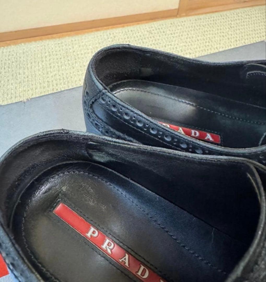 PRADA プラダ　レザー　シューズ　ブラック　UK7