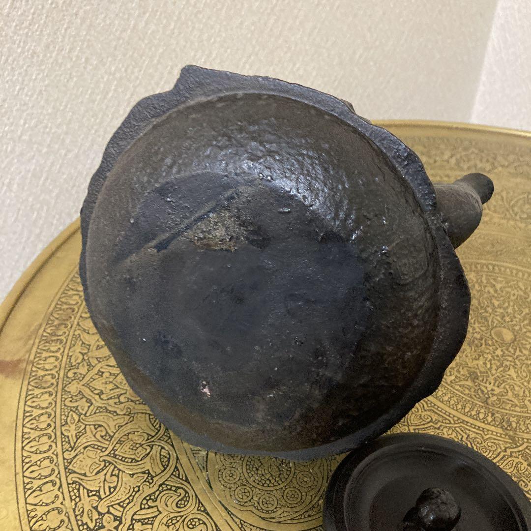 珍品　上田照房 山水山家曳舟盛上鉄瓶　茶道具