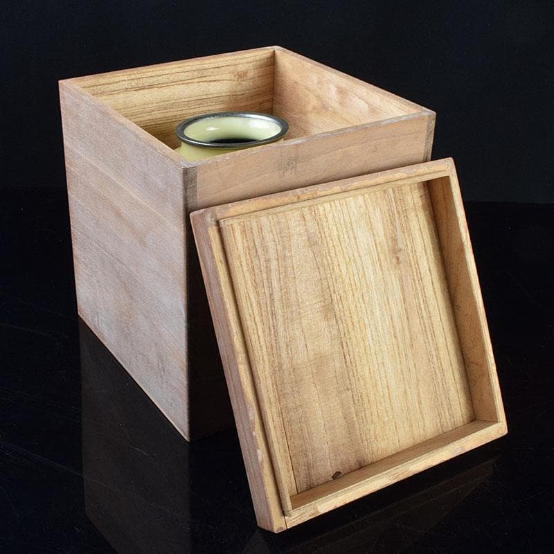 七宝焼 林武生作 黄地 四君子文 花瓶 共箱 M R9341H