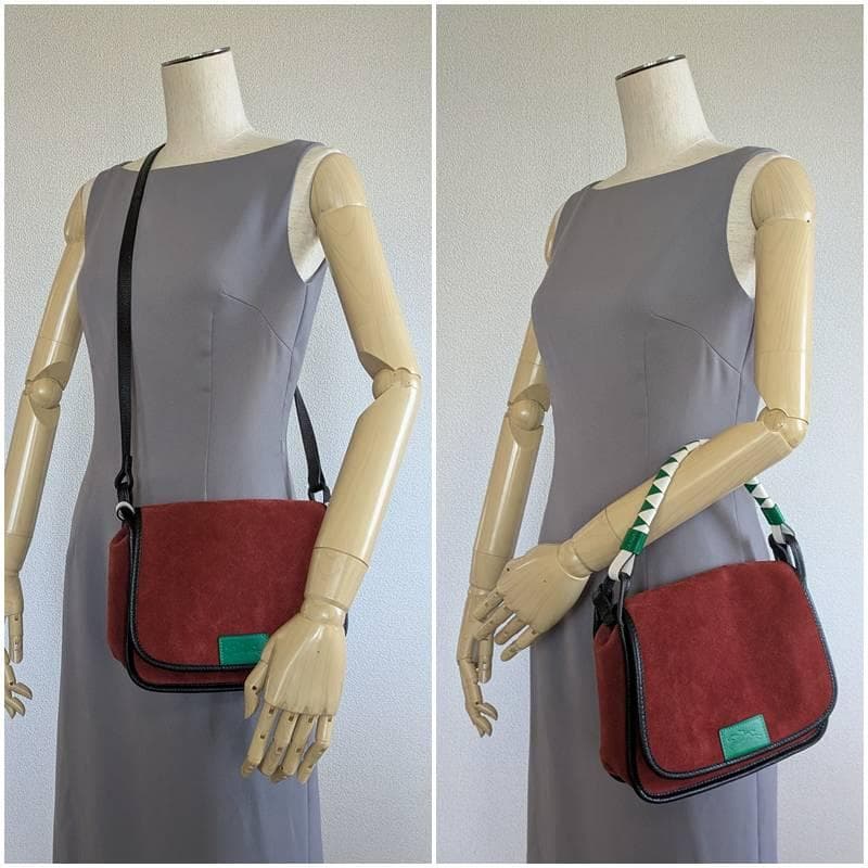 ロンシャン◆エンジ色◆ハンドバッグ ◆2way◆【44322】(7272)