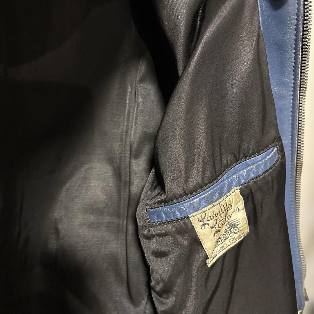 60〜70s ラングリッツレザー キャスケード ビンテージライダース 青