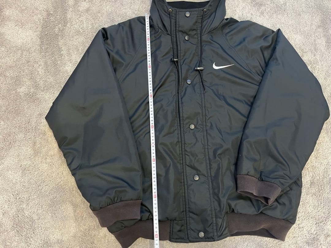 90s Nike 銀タグ フード付きナイロンジャケット XL ブラック - メルカリ