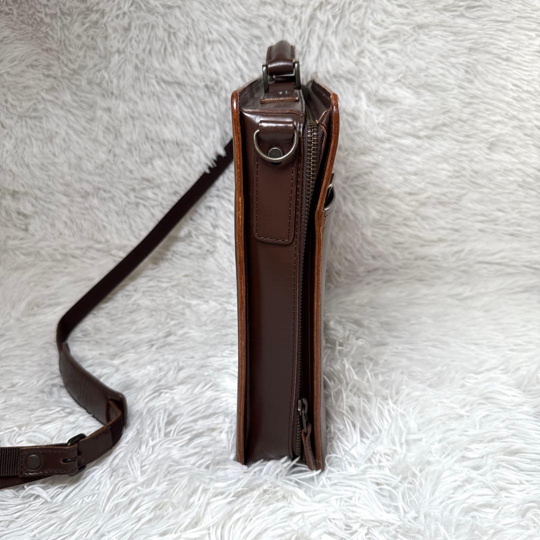 コンプレックスガーデンズ 2way ブリーフケース 青木鞄 オールレザー 茶色