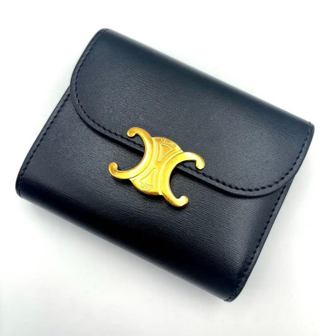 極美品】セリーヌ CELINE 3つ折り財布 トリオンフ ウォレット