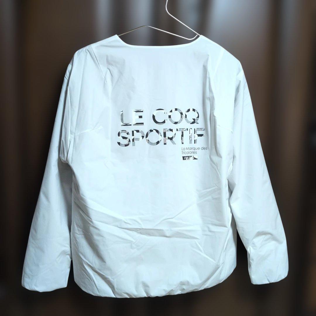 ルコックスポルティフゴルフ:レディース:Lサイズ:ストレッチ　襟なしブルゾン:白