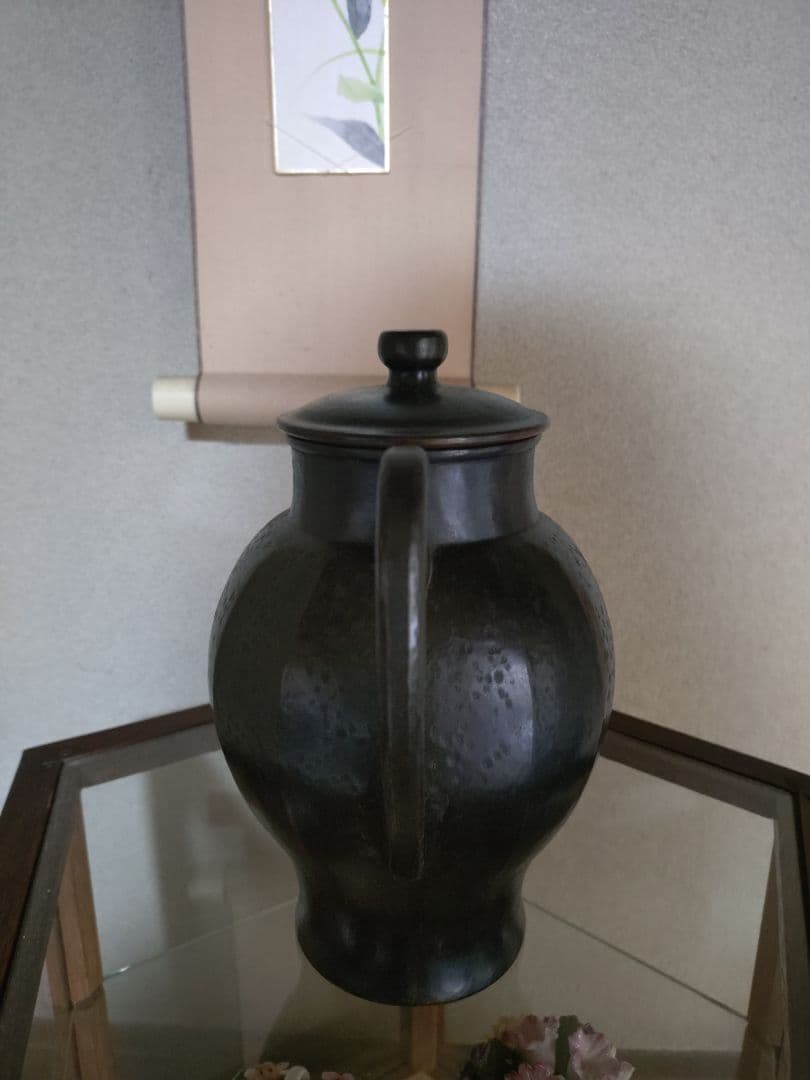 玉川堂 墨黒コーヒーポット水柱やかん美品