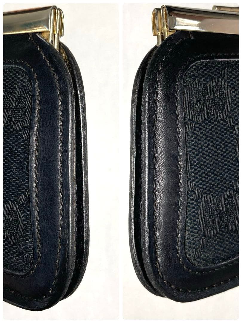 良品　GUCCI グッチ　オールドグッチ　シェリーライン　がま口　ケース