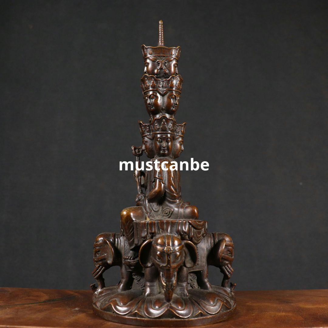 仏教美術 仏像 峨眉山金頂十方普賢菩薩仏像家内 仏堂 に菩薩銅像 安置します