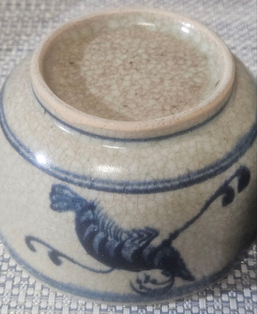 名品❗】17〜18世紀 中国古陶磁器 南方系 古安南 安南染付 茶碗 向付2