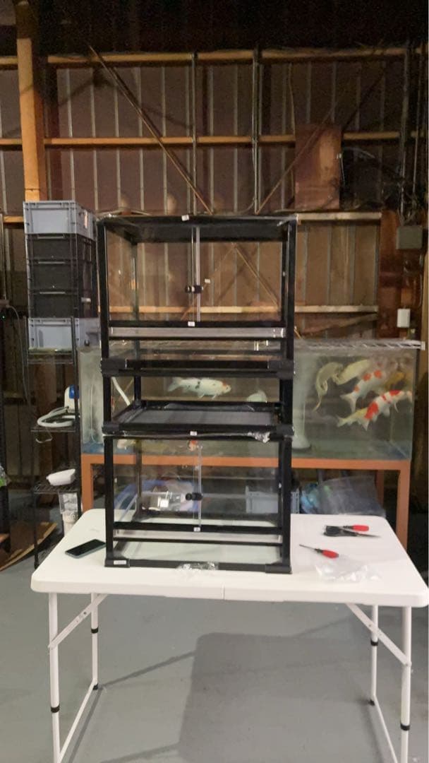 ケージ爬虫類60x45x45cm両生類飼育組み立て式 ガラス飼育ケージ 送料