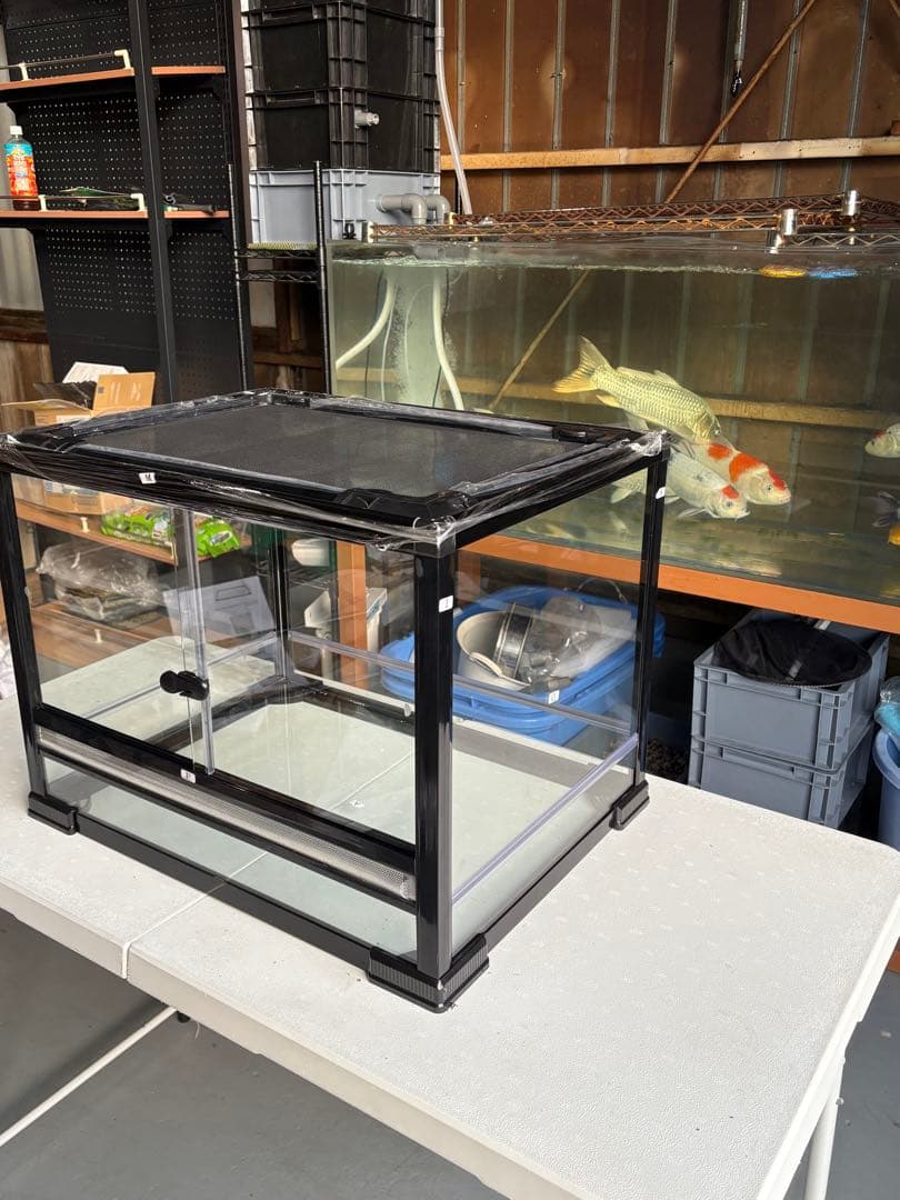 ケージ爬虫類60x45x45cm両生類飼育組み立て式 ガラス飼育ケージ 送料