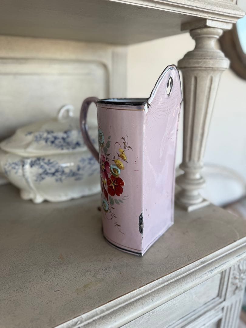 フランスアンティーク ホーローイリゲーター マーブル フランス