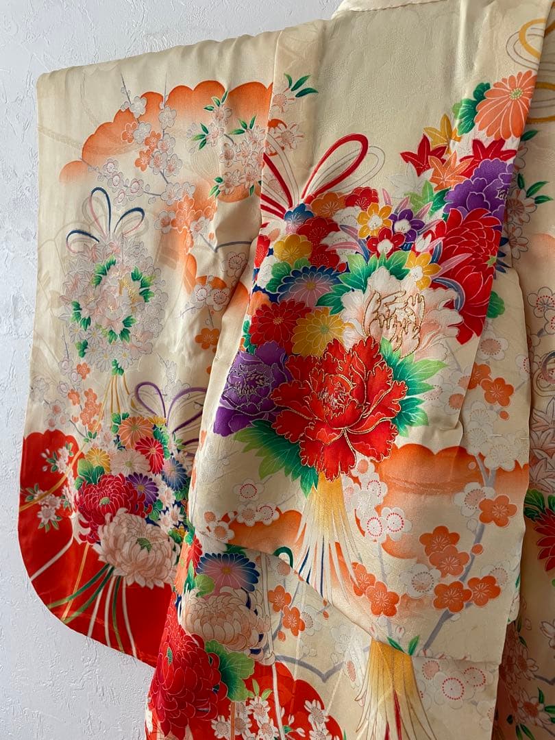 七五三　３歳　正絹お着物セット　正絹被布コーデ