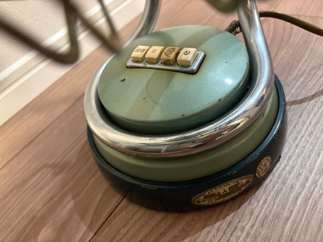 三菱扇風機 DM-12L 高級扇 シルバーグリン 30cm 昭和レトロ